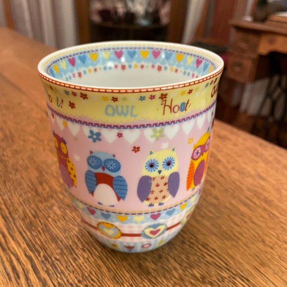 Multi-Colored Whimsical Owls Coffee Cup Mug by Creative Tops LTD - Picture 2 of 6